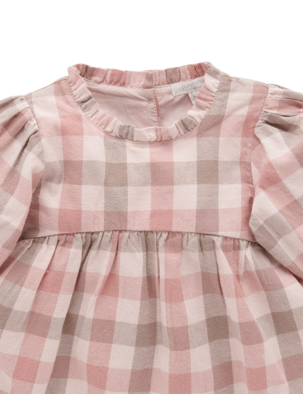 Plaid Top - Blush Check