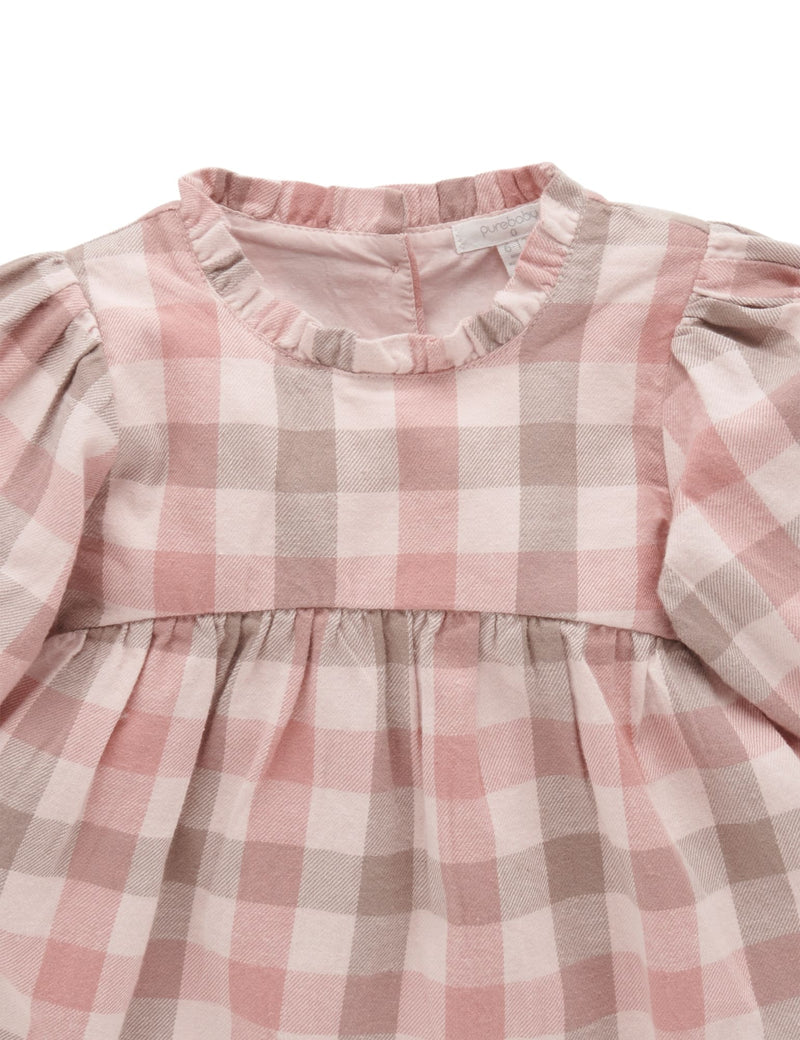 Plaid Top - Blush Check