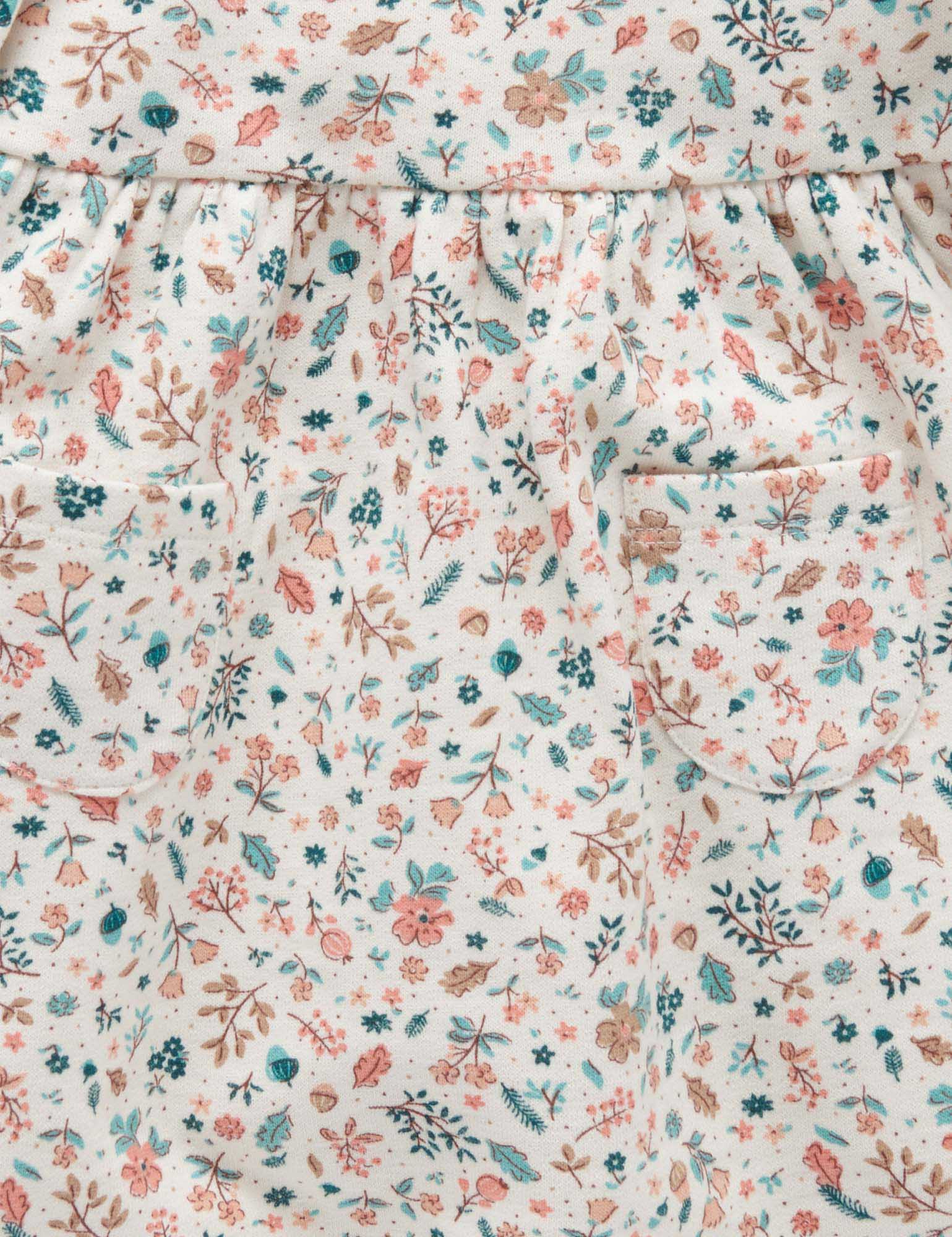 Fleece Dress - Leafy Print