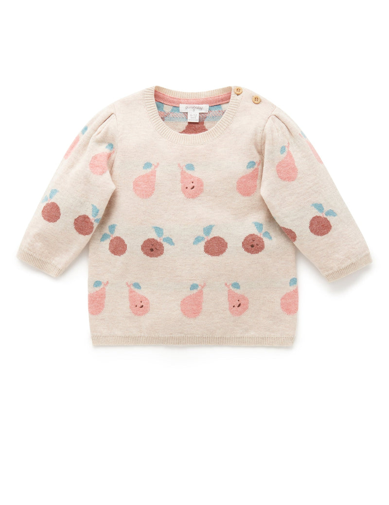 Winter Fruits Jumper - Fruits Jacquard