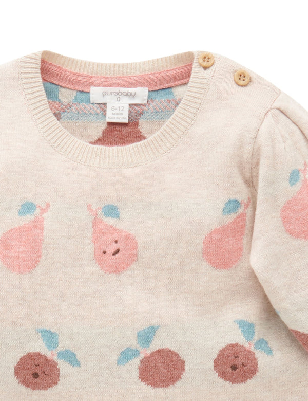 Winter Fruits Jumper - Fruits Jacquard