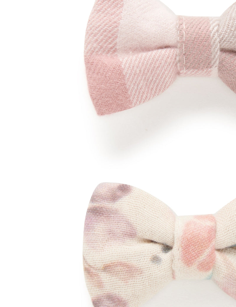 Bow Hairclips - Winding Trail Print