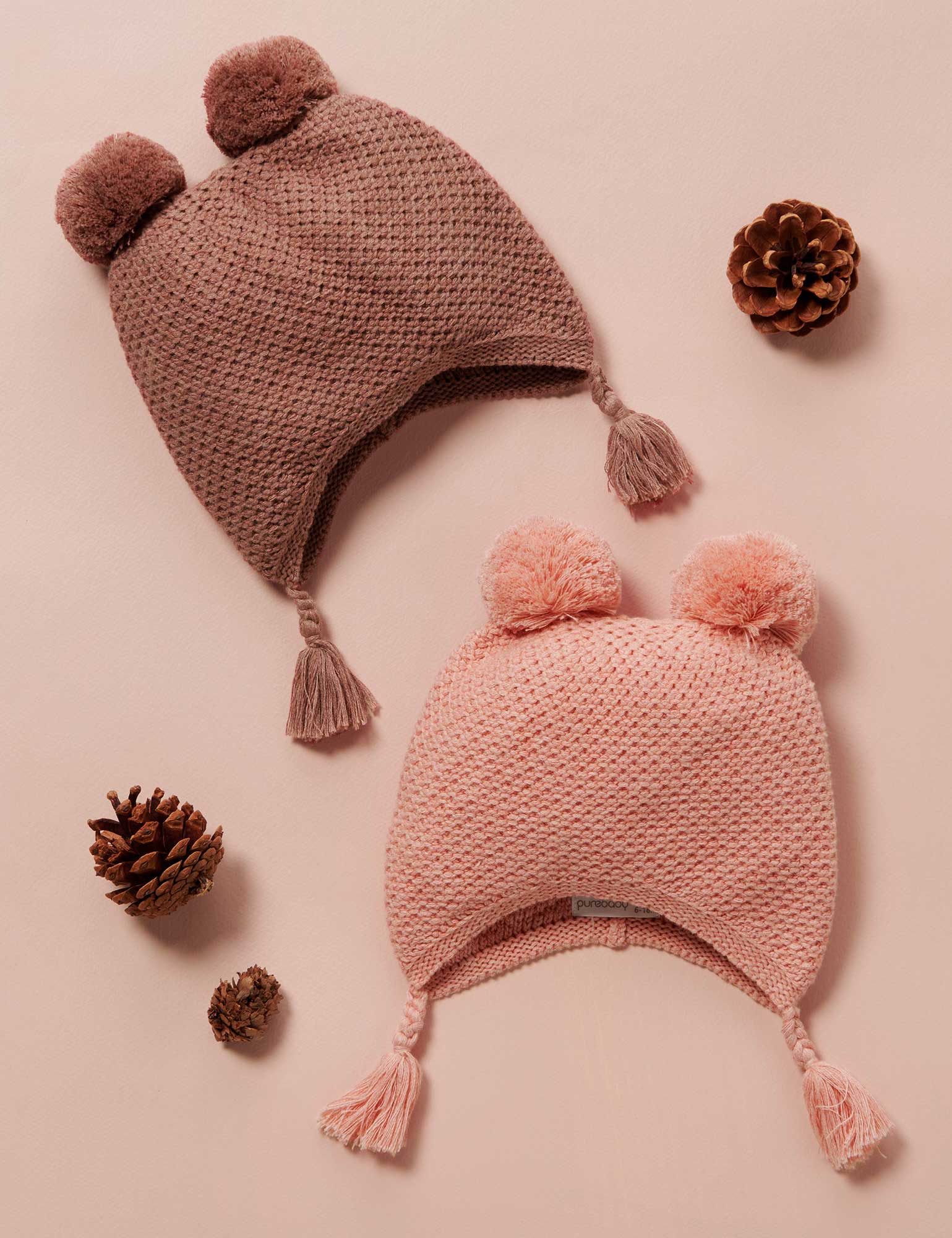 Pom Pom Hat - Nectarine Melange