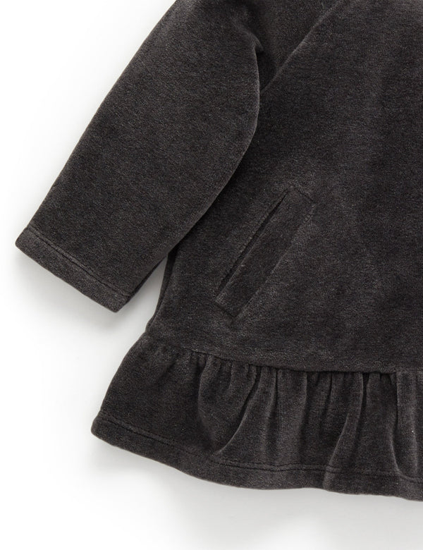 Velour Jacket - Charcoal Melange