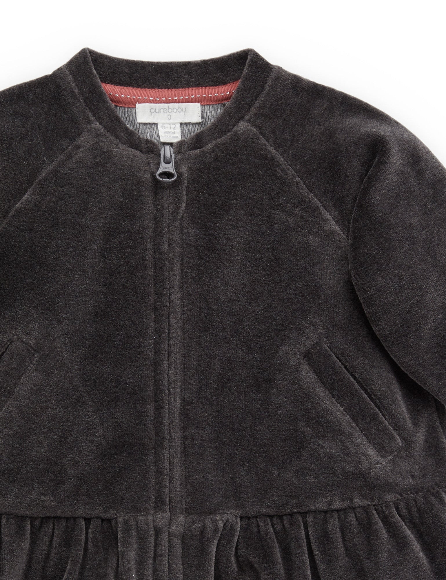Velour Jacket - Charcoal Melange