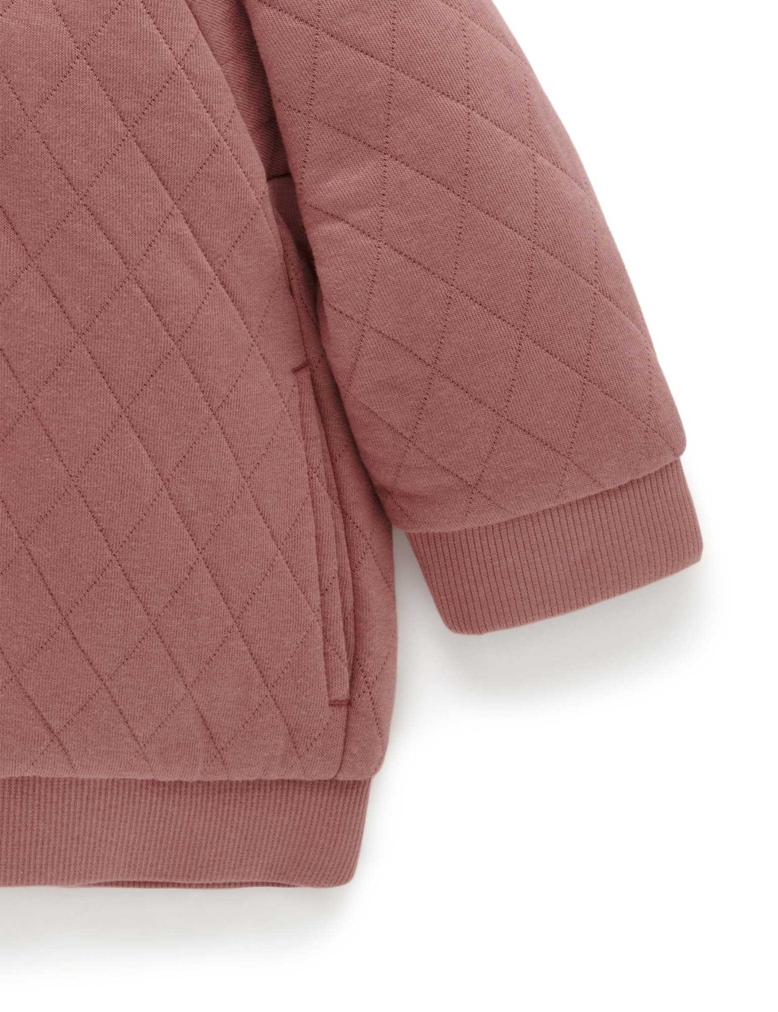 Quilted Hoodie - Prune