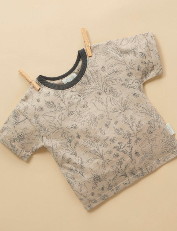 Hidden Bugs Relaxed T Shirt - Overgrown Garden Print
