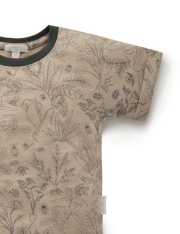 Hidden Bugs Relaxed T Shirt - Overgrown Garden Print