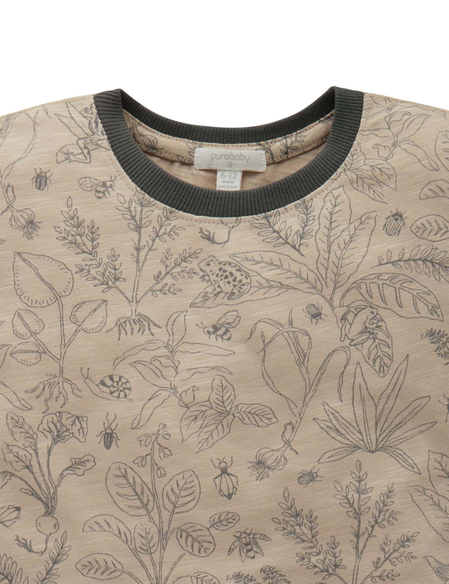 Hidden Bugs Relaxed T Shirt - Overgrown Garden Print