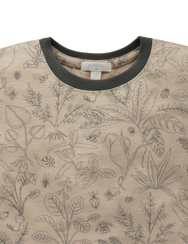 Hidden Bugs Relaxed T Shirt - Overgrown Garden Print