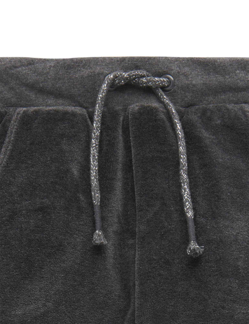 Velour Slouchy Pants - Charcoal Melange