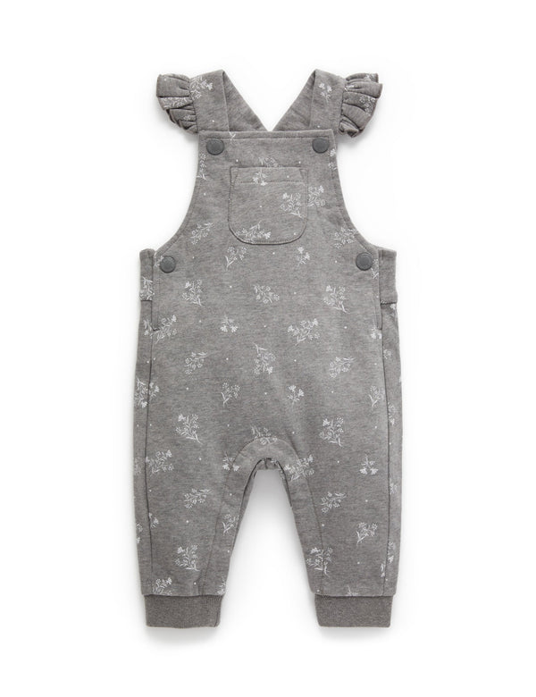 Cosy Fleece Overalls - Smoke Snow Drop Print
