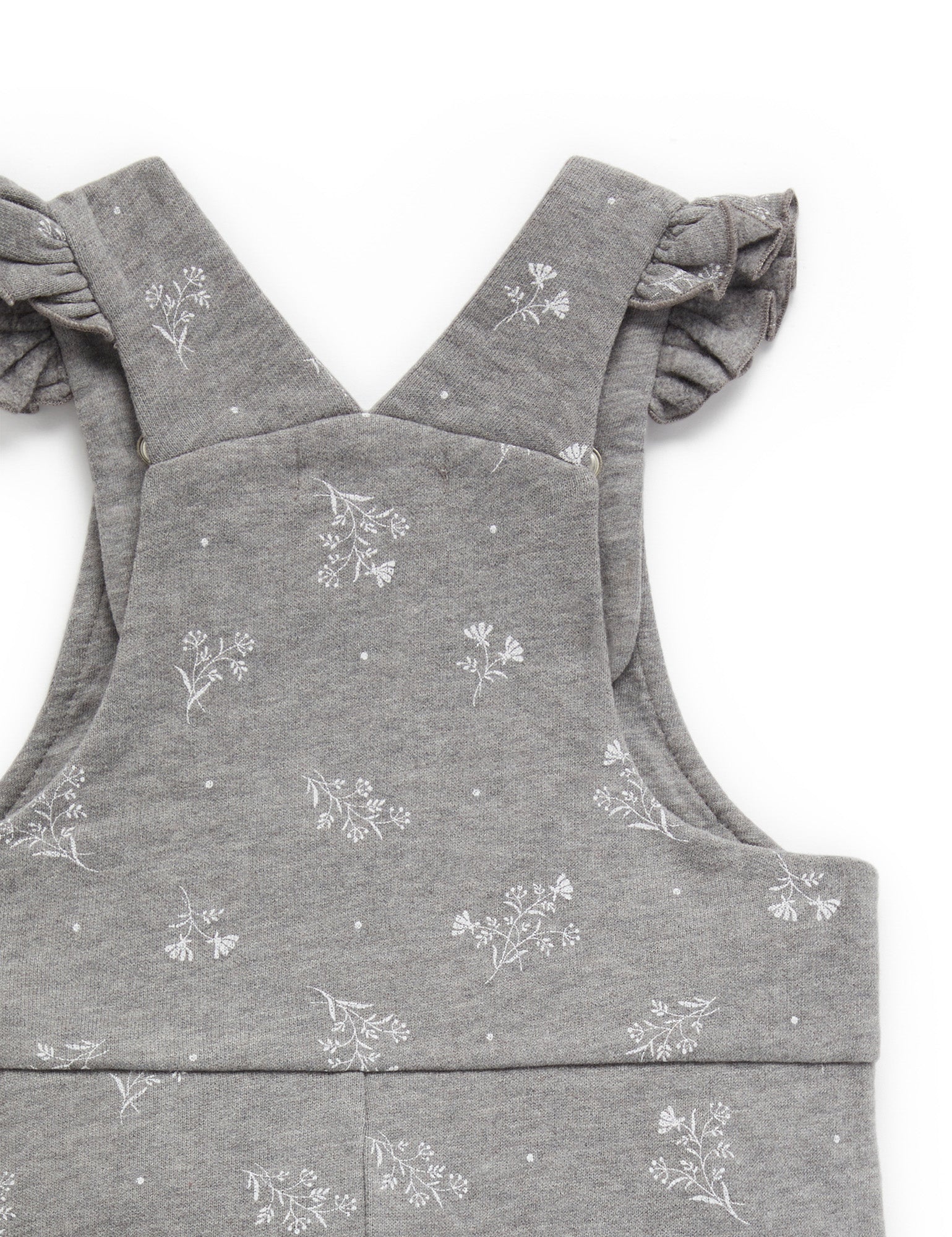 Cosy Fleece Overalls - Smoke Snow Drop Print