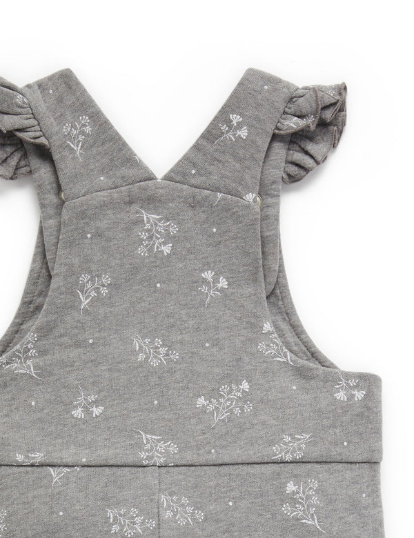Cosy Fleece Overalls - Smoke Snow Drop Print