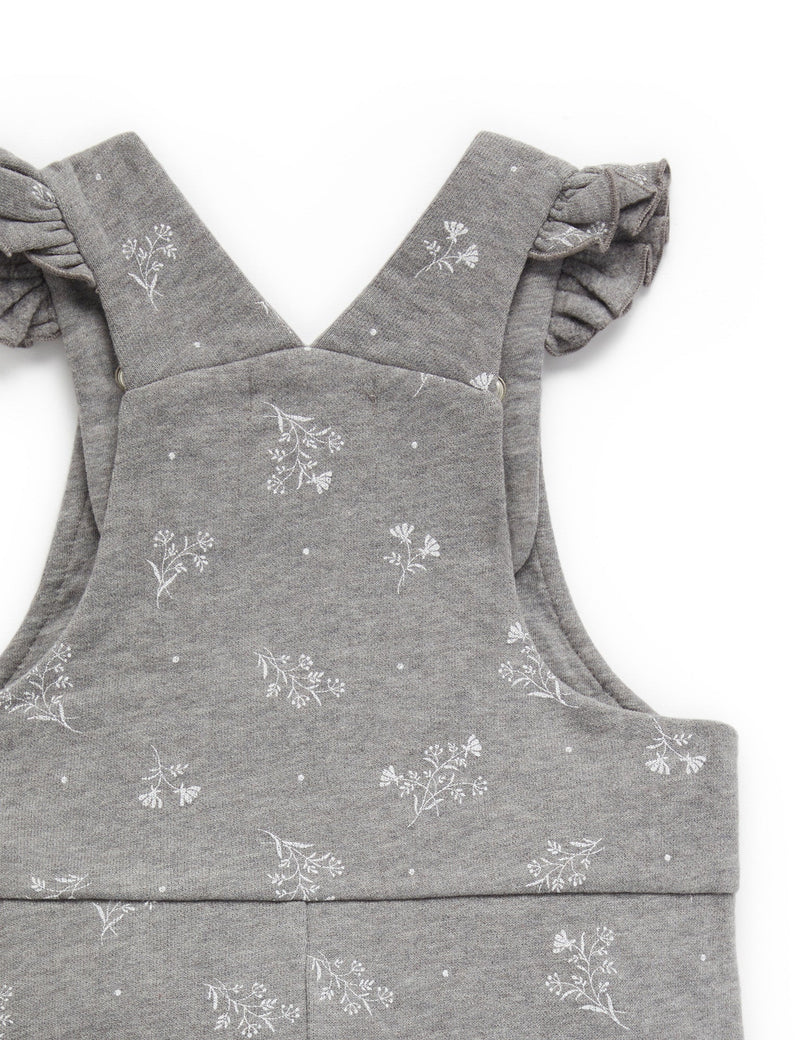 Cosy Fleece Overalls - Smoke Snow Drop Print