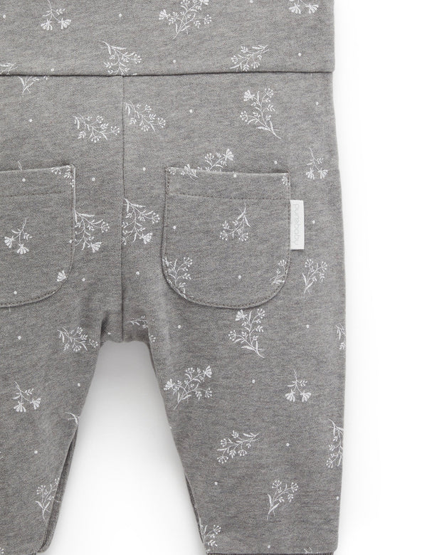 Cosy Fleece Overalls - Smoke Snow Drop Print