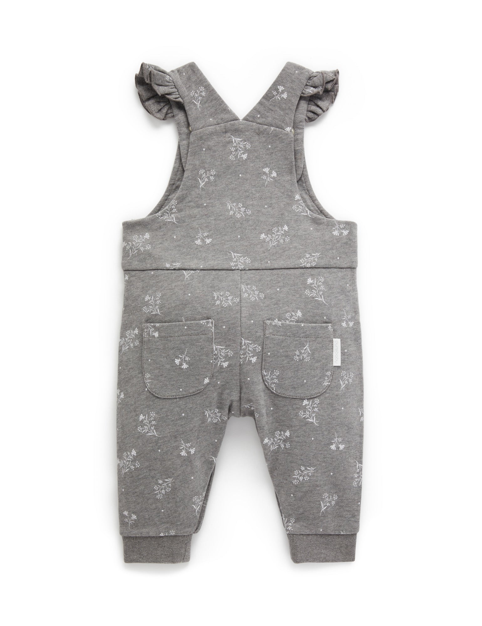 Cosy Fleece Overalls - Smoke Snow Drop Print