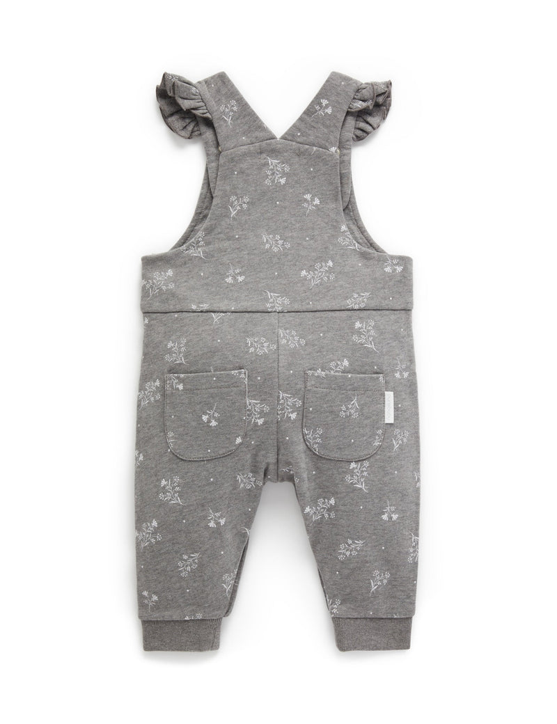 Cosy Fleece Overalls - Smoke Snow Drop Print