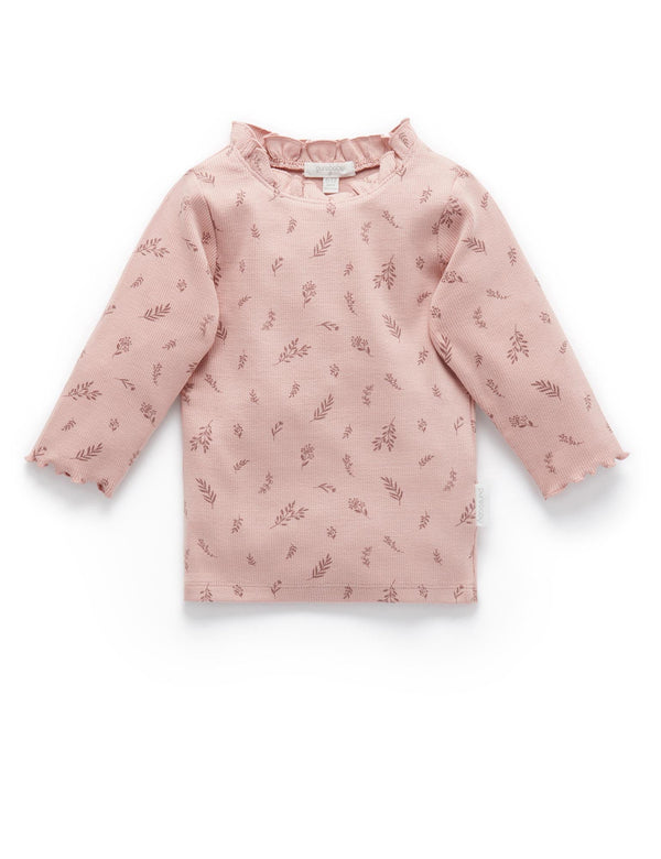 Thick Rib Top - Twig Print