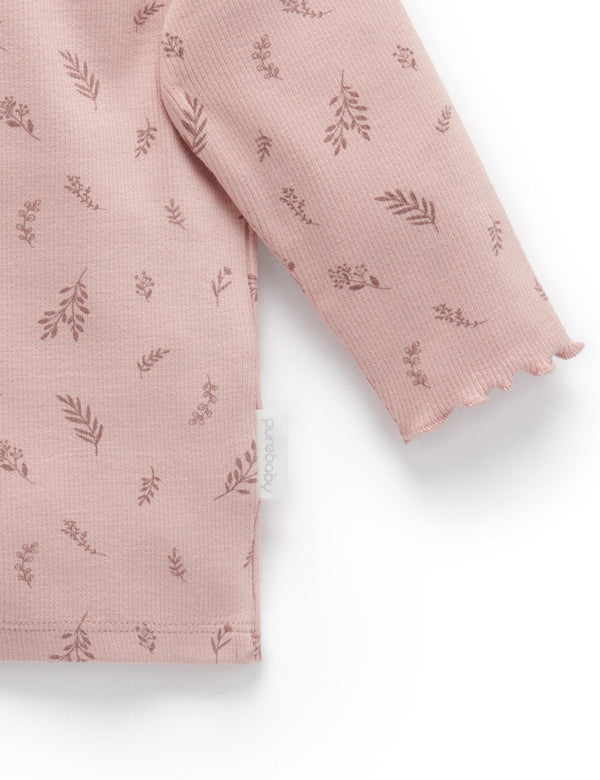 Thick Rib Top - Twig Print