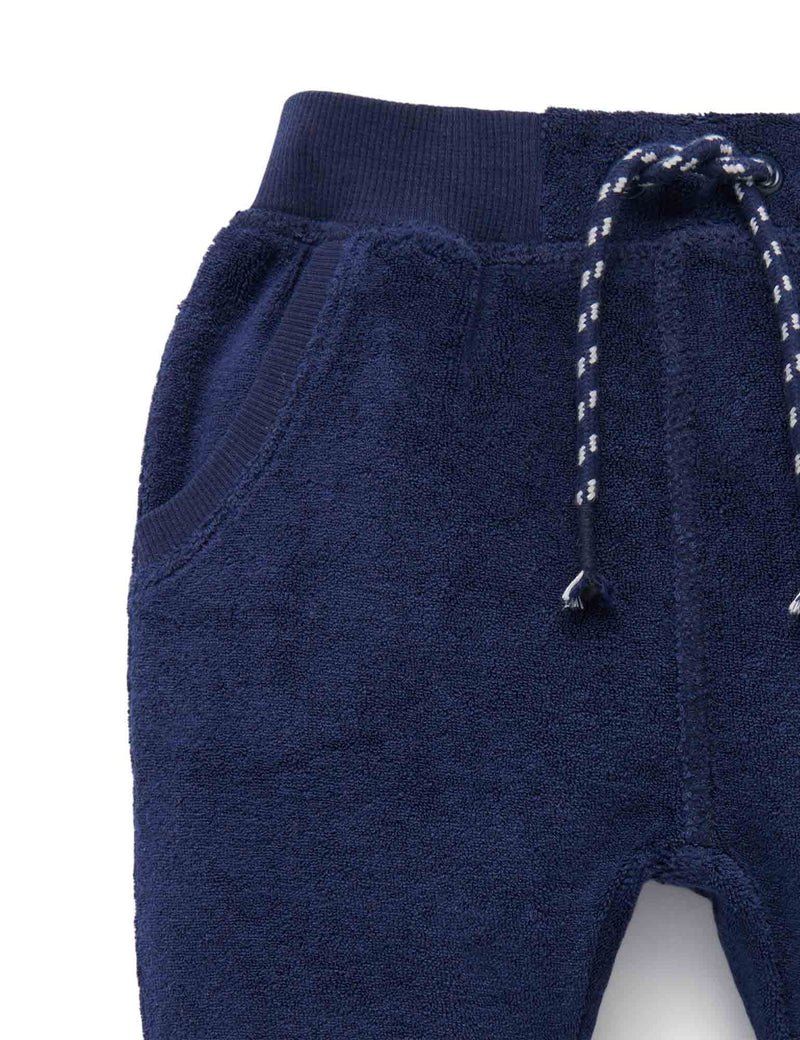 Slouchy Track Pants - Winter Navy