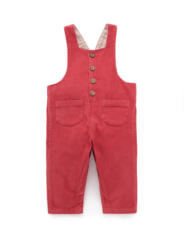Woodland Corduroy Overall - Raspberry