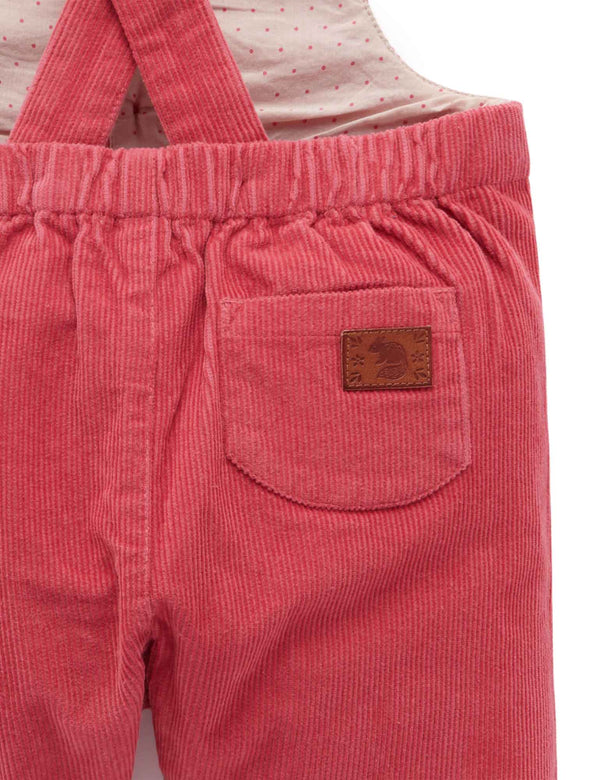 Woodland Corduroy Overall - Raspberry