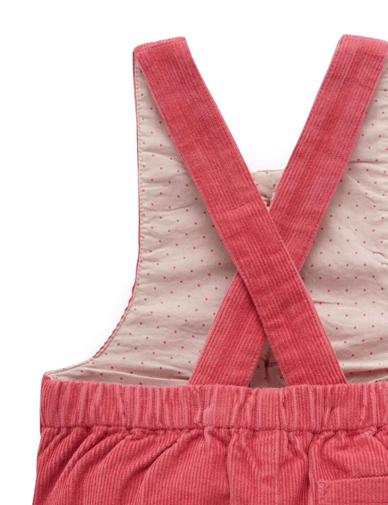 Woodland Corduroy Overall - Raspberry