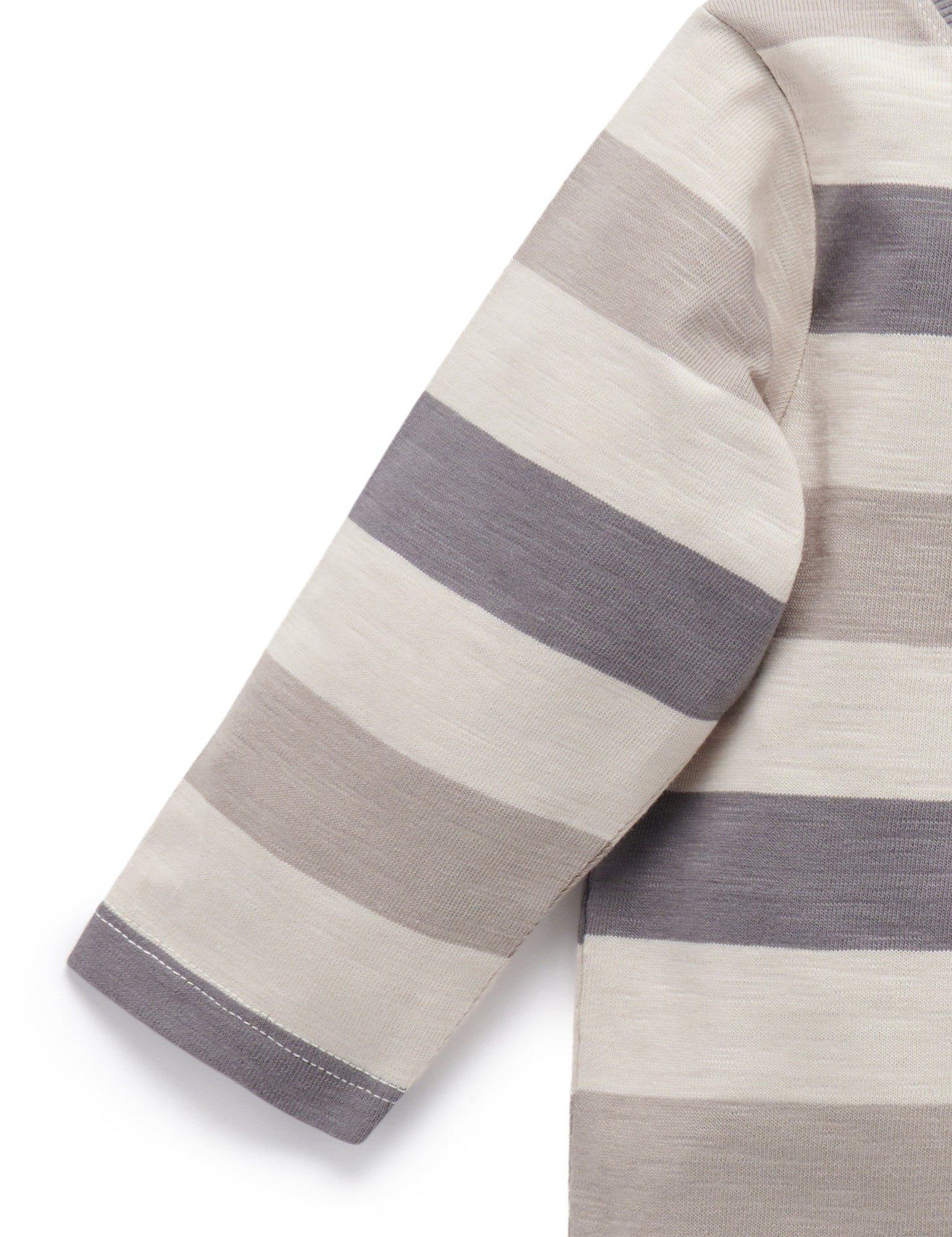 Road Trip Thick L/slv Tee - Stone Stripe