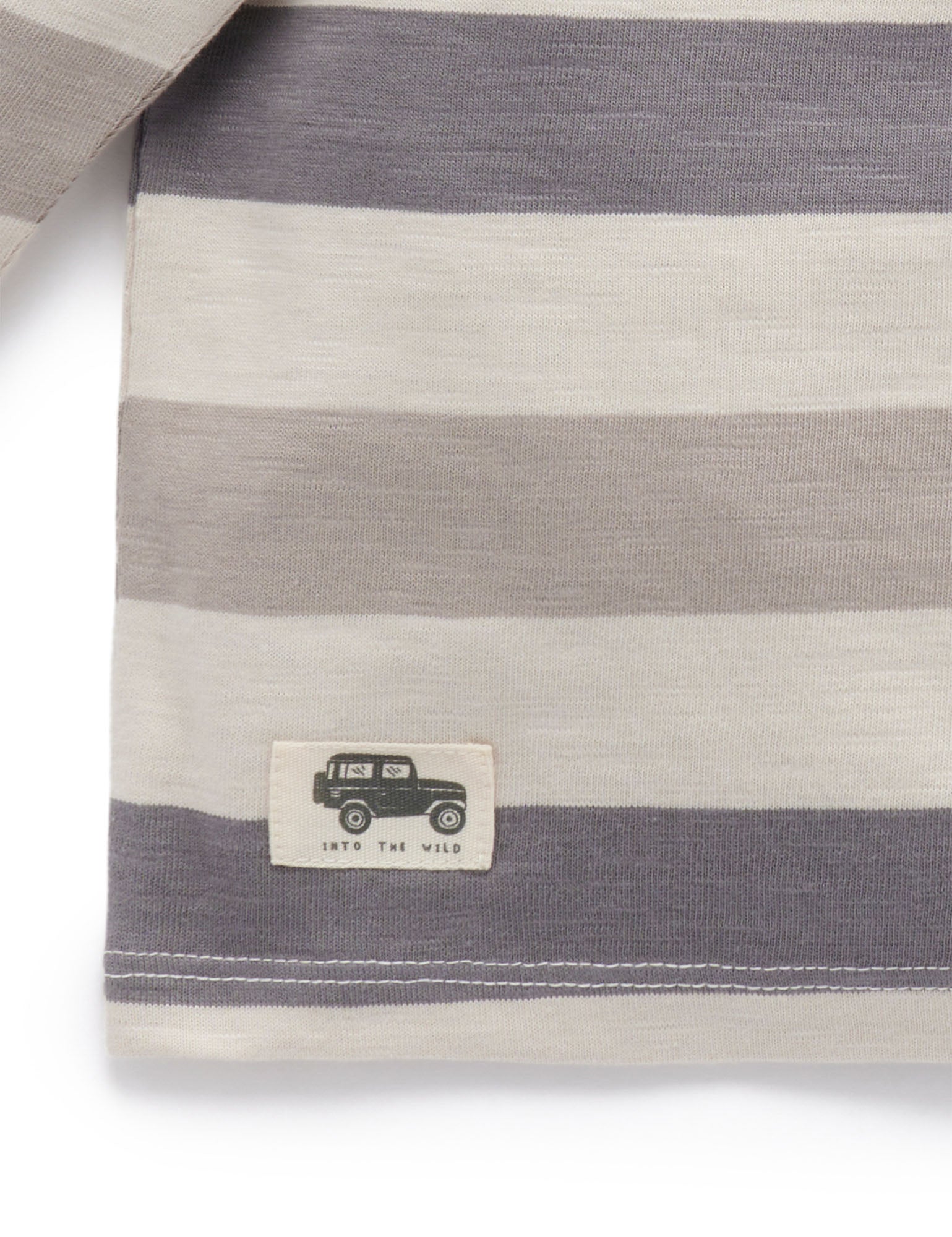 Road Trip Thick L/slv Tee - Stone Stripe