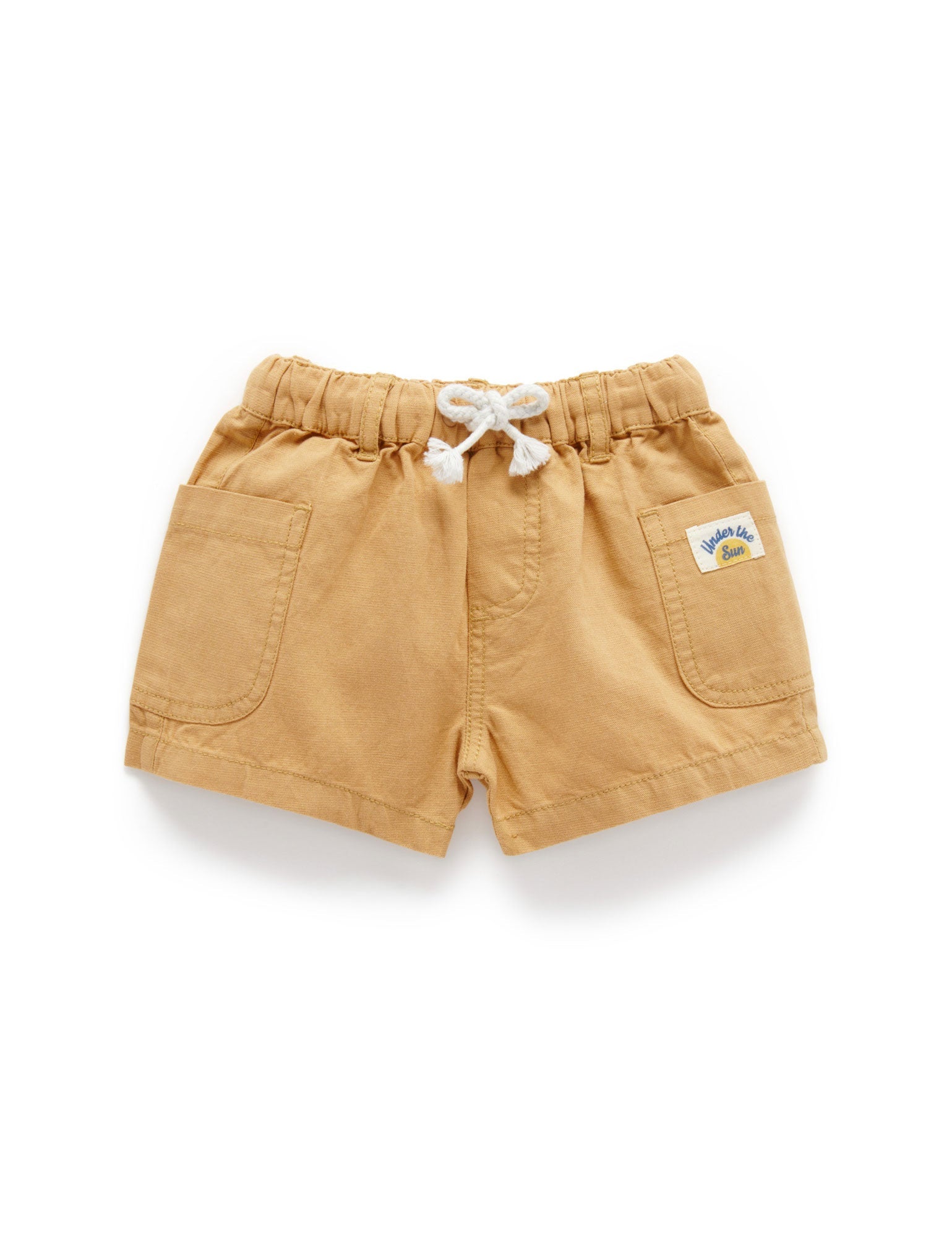 Linen Blend Shorts - Bronze