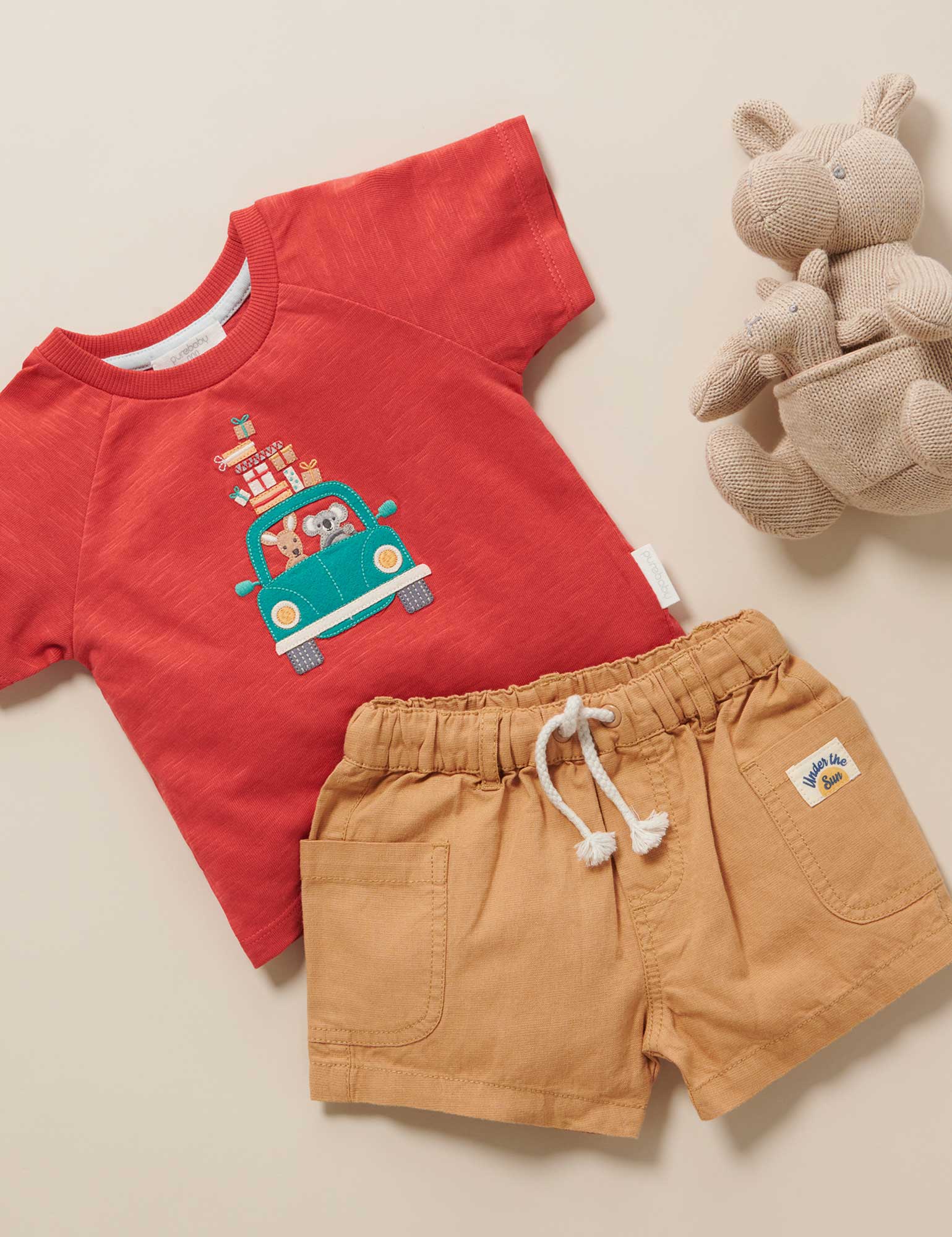 Linen Blend Shorts - Bronze