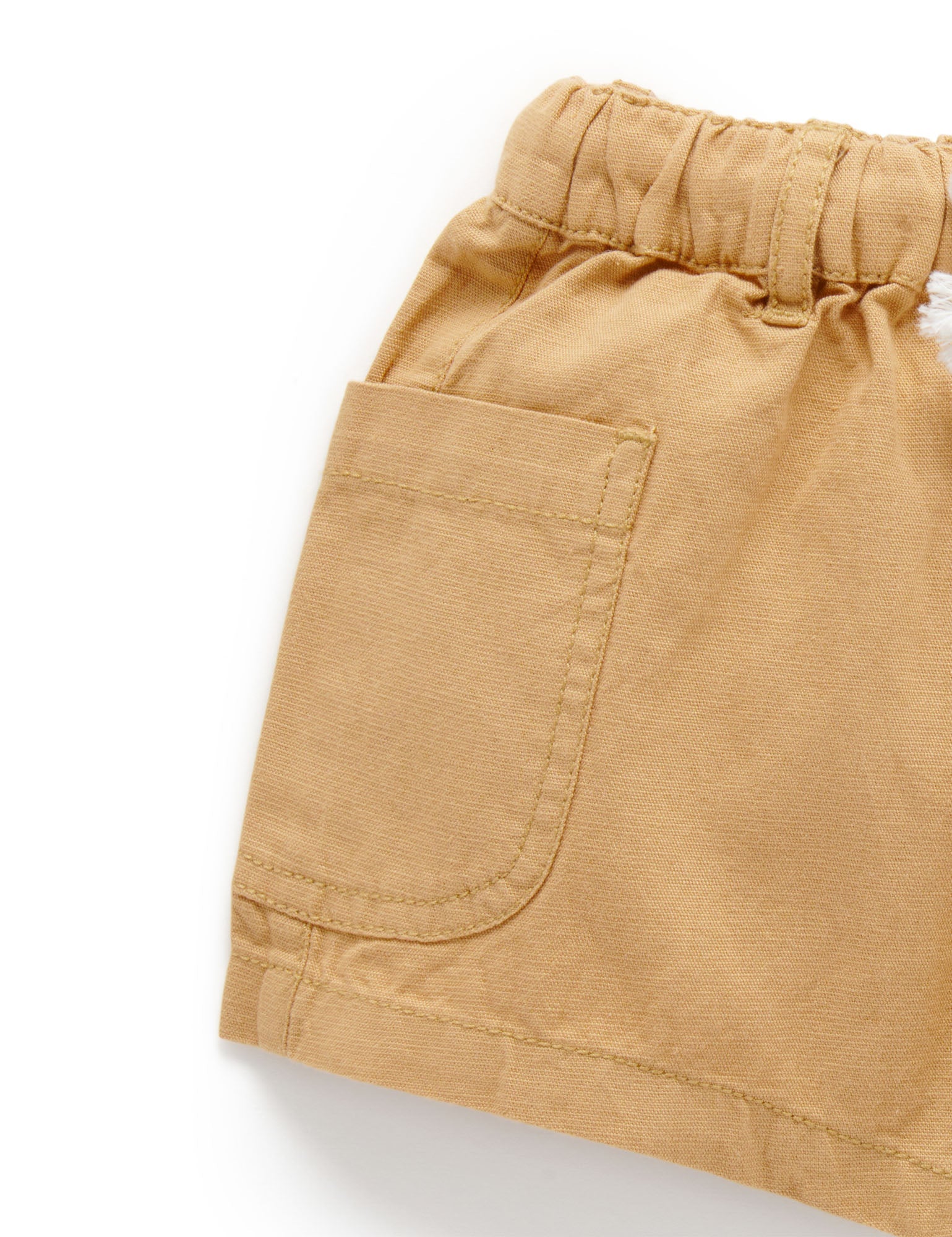 Linen Blend Shorts - Bronze