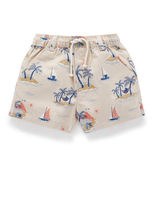 Island Pull on Shorts - Drifter Print