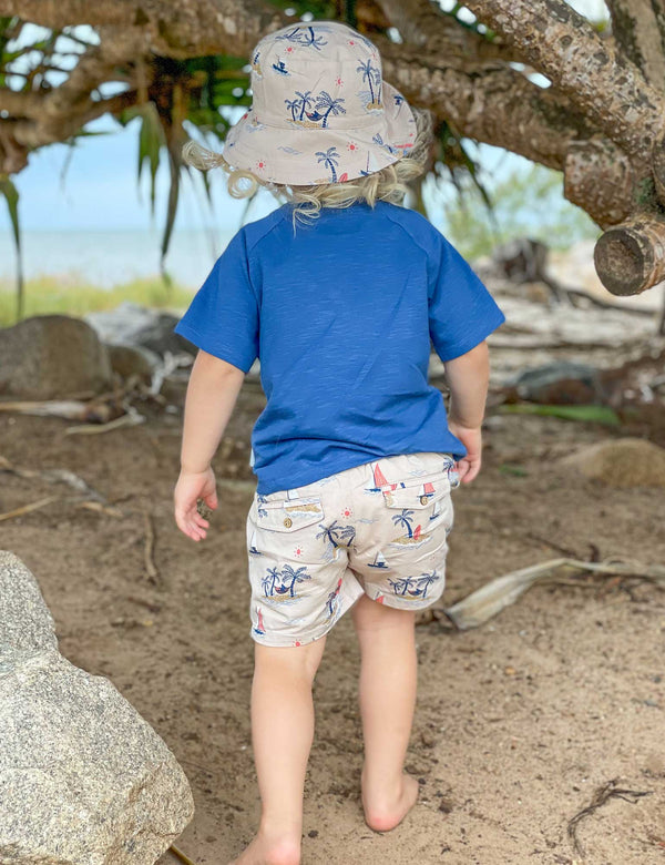 Island Pull on Shorts - Drifter Print