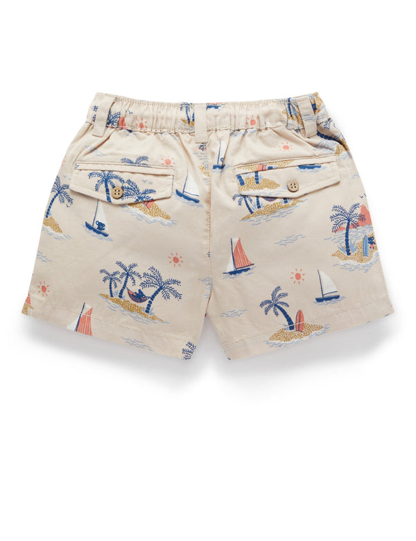 Island Pull on Shorts - Drifter Print