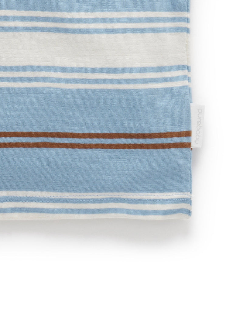 Striped Henley - Surf Stripe