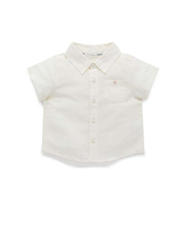 Linen Blend Shirt - Vintage Vanilla