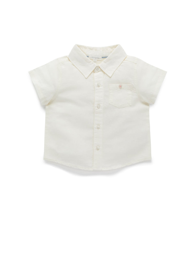 Linen Blend Shirt - Vintage Vanilla