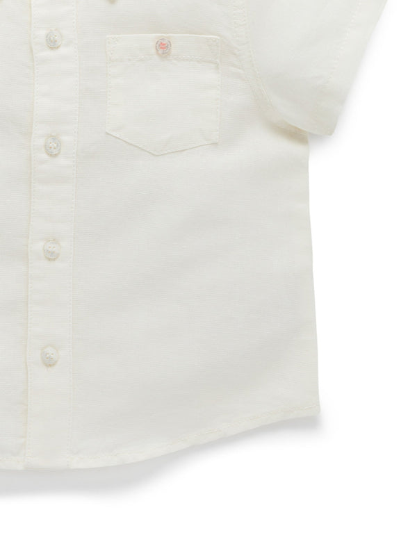 Linen Blend Shirt - Vintage Vanilla