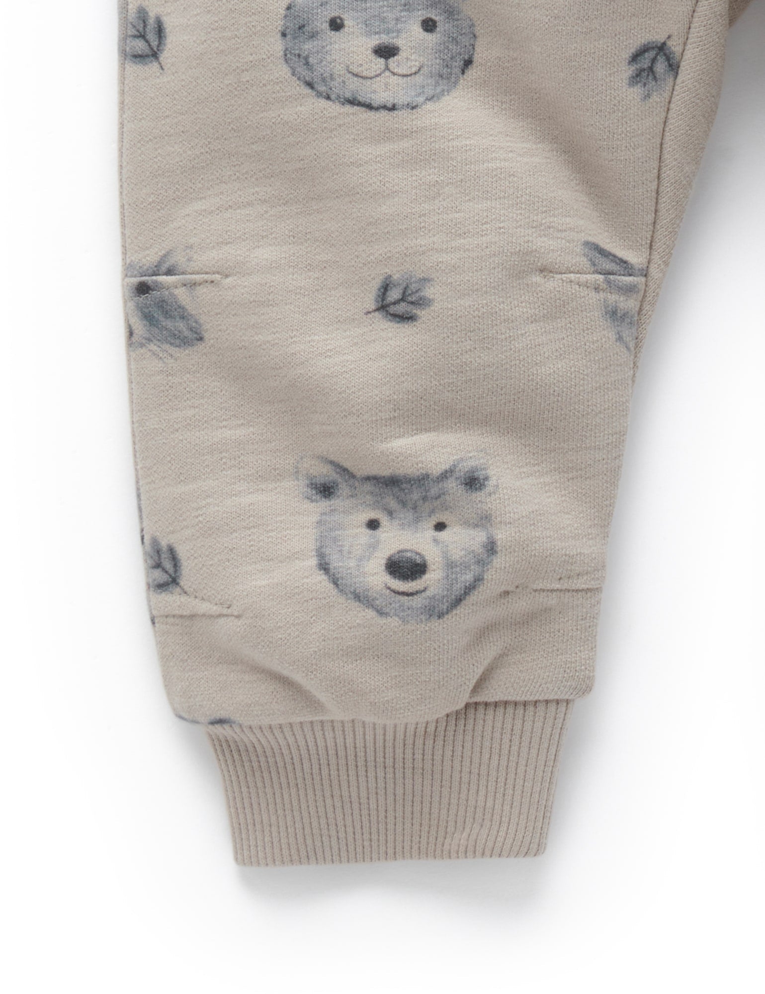 Slouchy Track Pants - Forest Faces Print