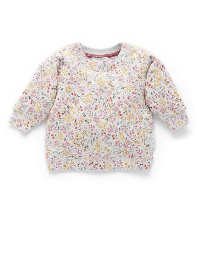 Quilted Windcheater - Winter floral pnt/Lavender mel