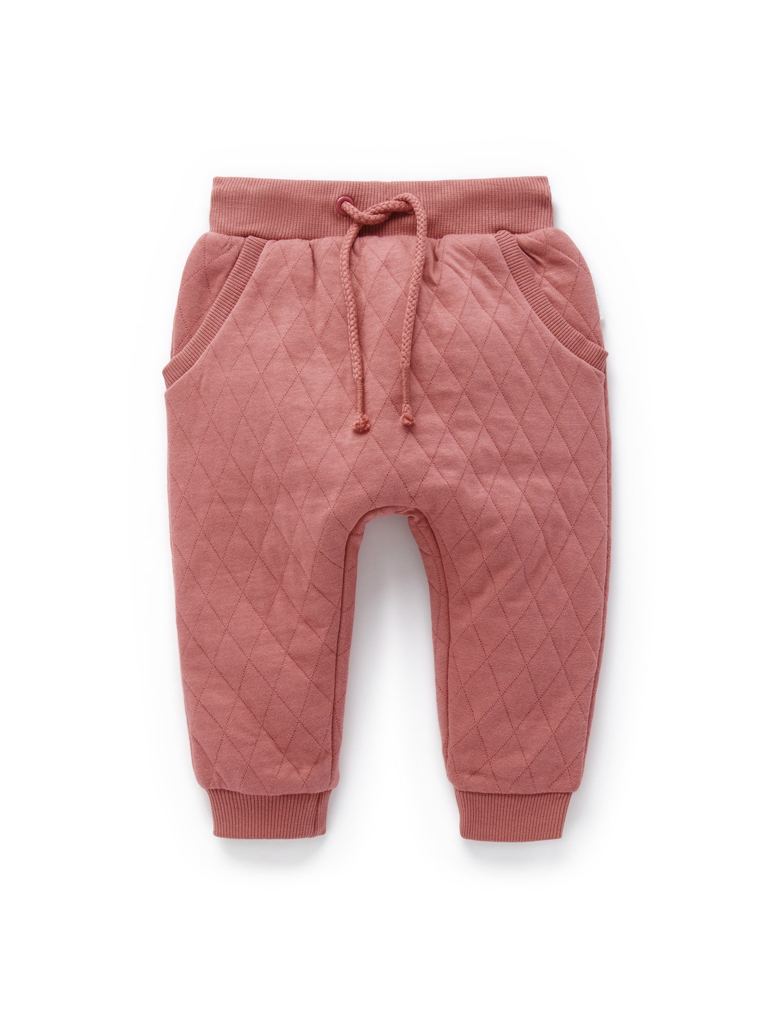 Quilted Track Pant - Plum