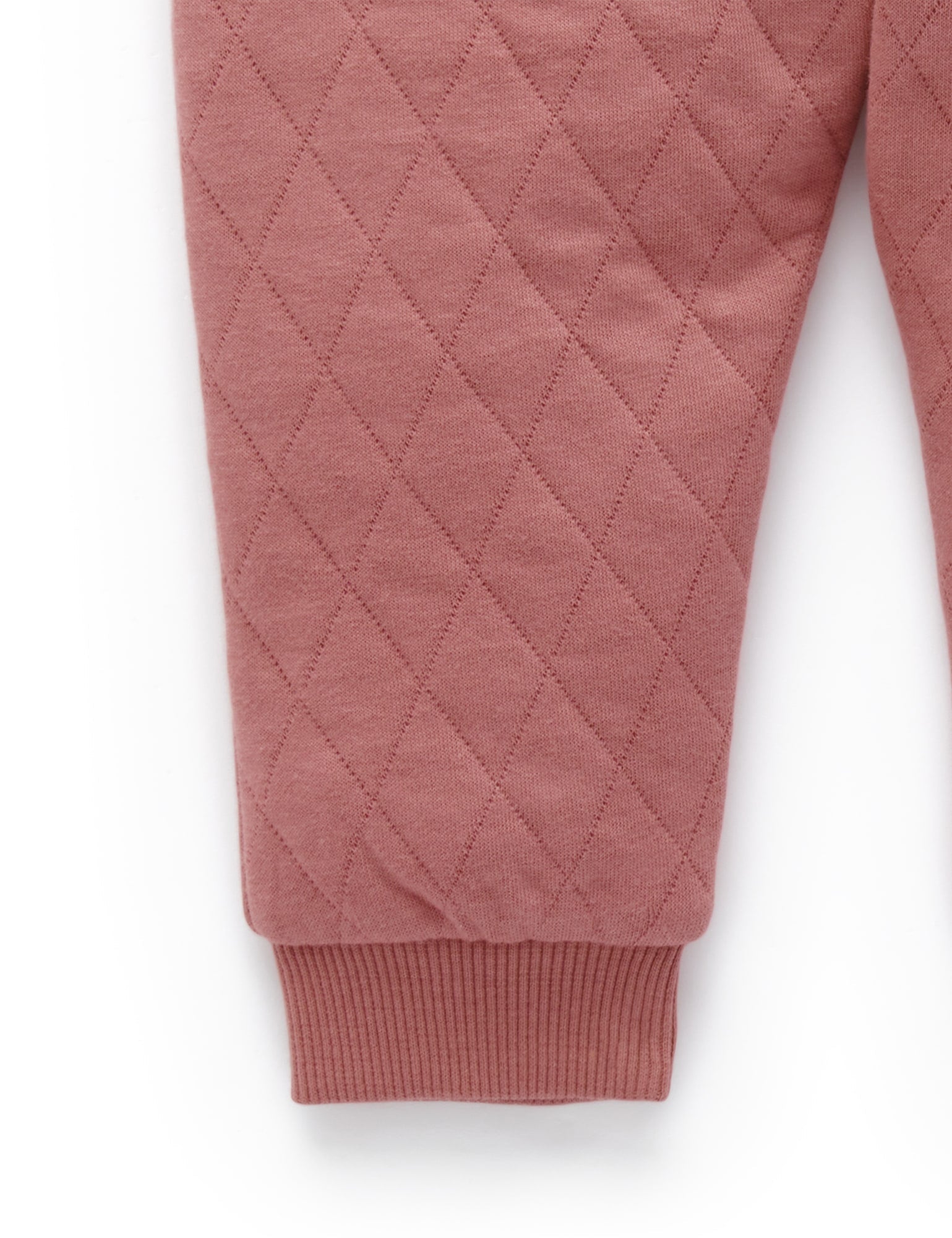 Quilted Track Pant - Plum