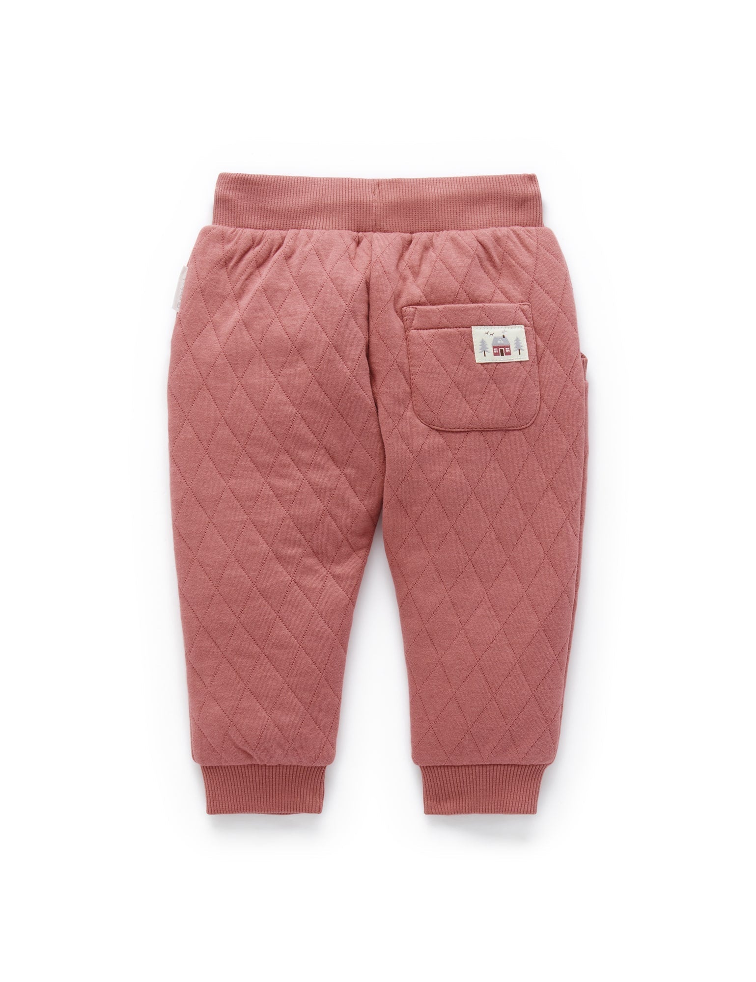 Quilted Track Pant - Plum