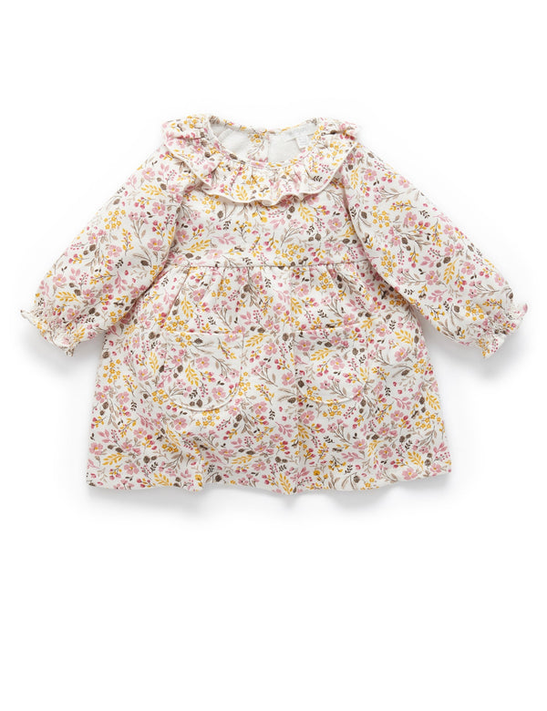 Fleece Dress - WINTER FLORAL PRINT