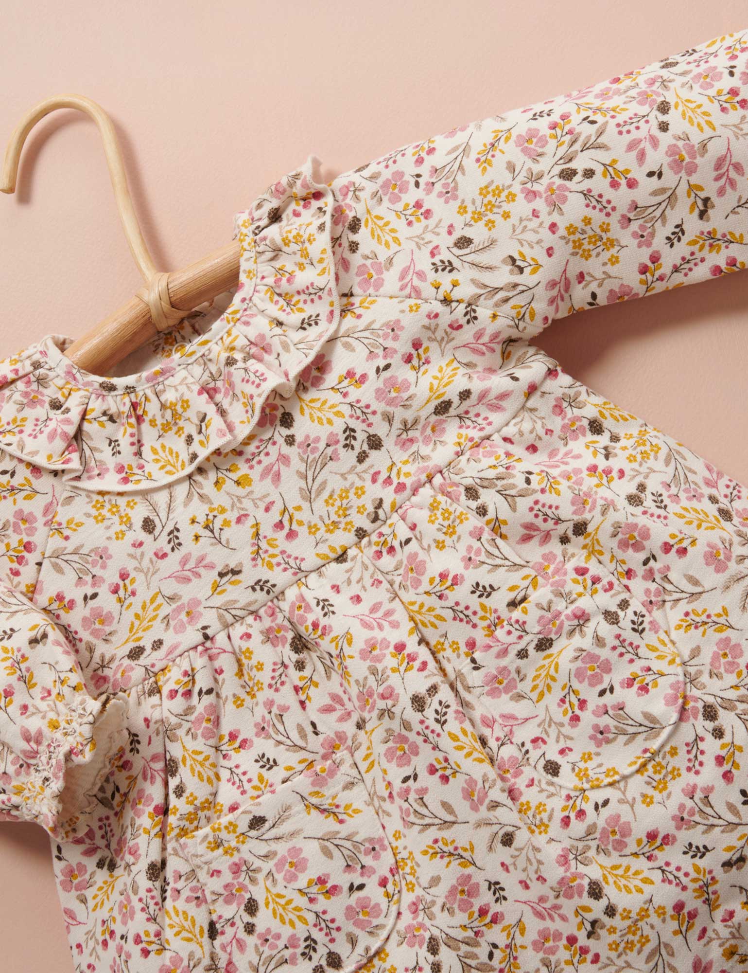Fleece Dress - WINTER FLORAL PRINT