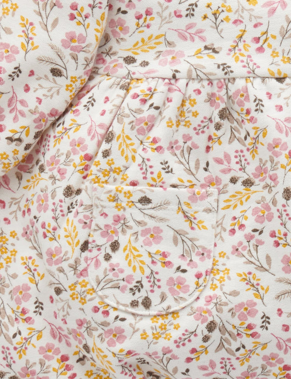 Fleece Dress - WINTER FLORAL PRINT