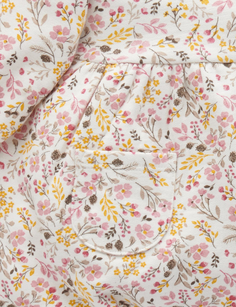 Fleece Dress - WINTER FLORAL PRINT