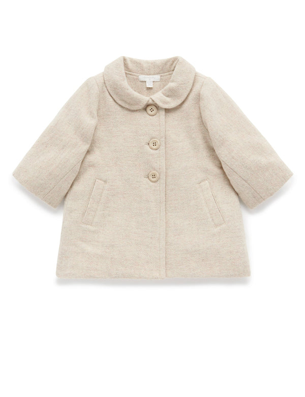 A-Line Princess Coat - ECRU MELANGE